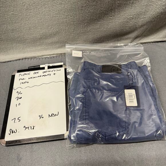 Peter Millar Pants Mens 36 (36x26 ACTUAL) Blue Wayfarer Crown Crafted HEMMED - Picture 10 of 10